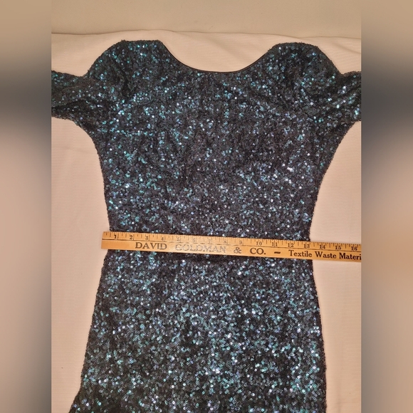 Dress The Population Lola All Over Sequin Mini Formal Cocktail Dress Sz M - Picture 7 of 11